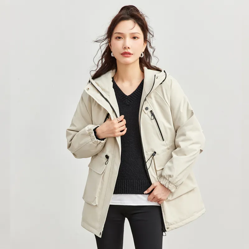 TERRE BLEUE Puffer Jacket Women's Beige-3