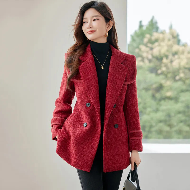 TERRE BLEUE Business Suit Women's Red-4