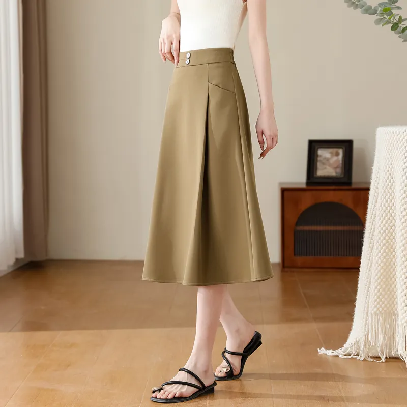 TERRE BLEUE Casual Long Skirt Women's-11