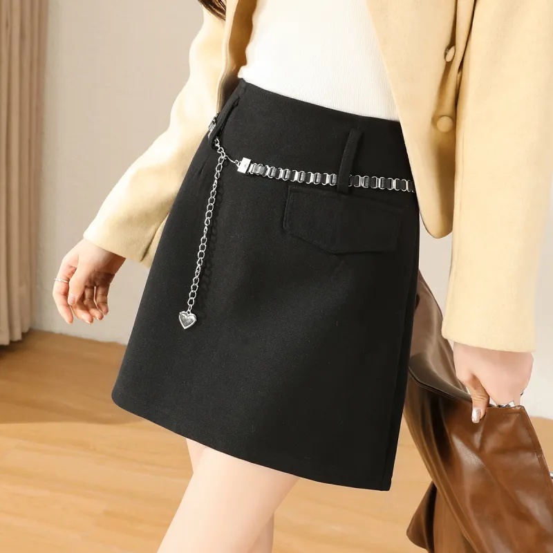 TERRE BLEUE Casual Short Skirts Women's Black-4