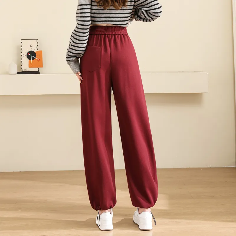 TERRE BLEUE Casual Pants Women's Burgundy-5