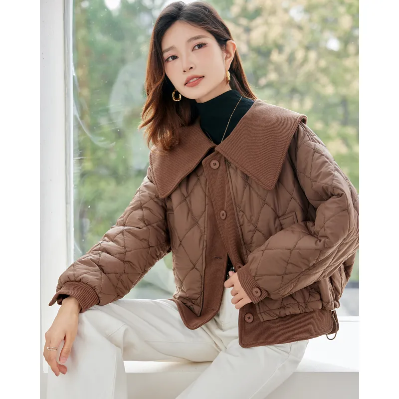TERRE BLEUE Puffer Jacket Women's Coffee-7