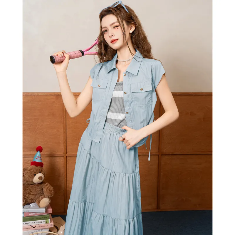 TERRE BLEUE Two Piece Skirt Sets Women's-14