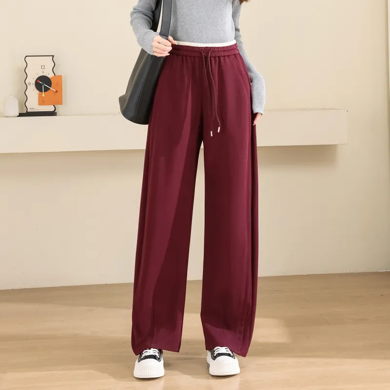 TERRE BLEUE Casual Pants Women's Burgundy-3