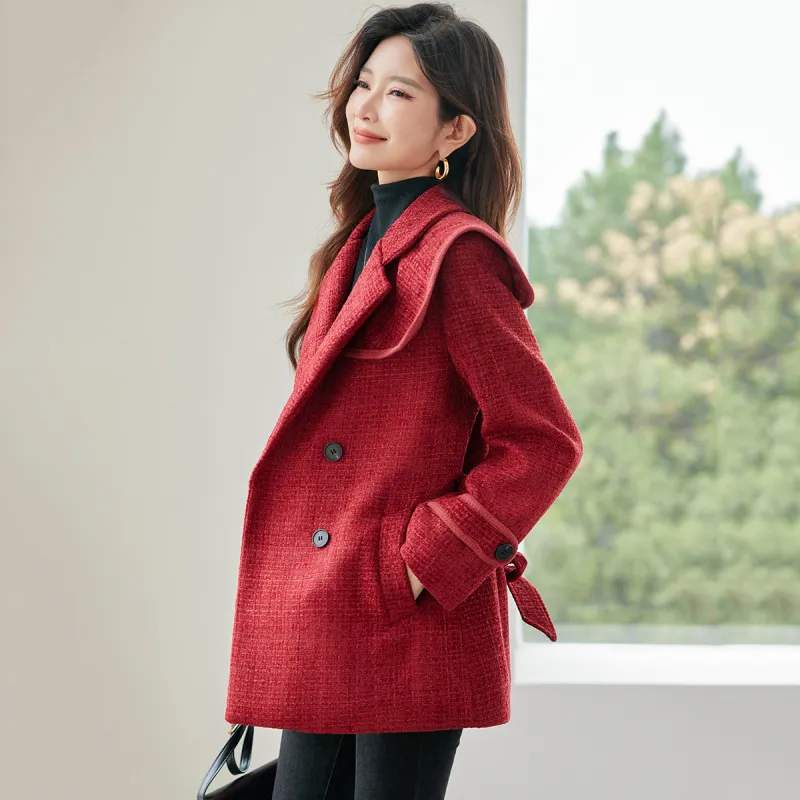 TERRE BLEUE Business Suit Women's Red-3