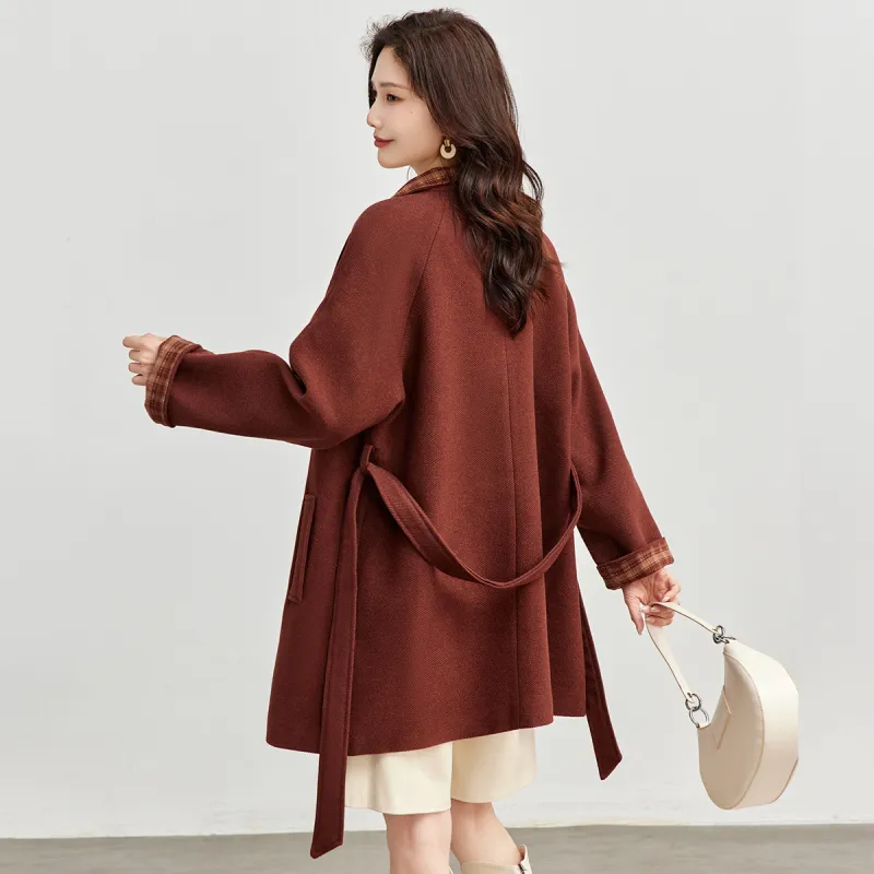 TERRE BLEUE Coats Women's Brick Red-7