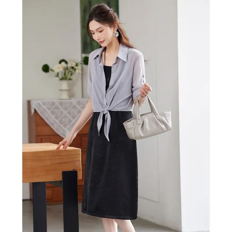 TERRE BLEUE Two Piece Skirt Sets Women's-5