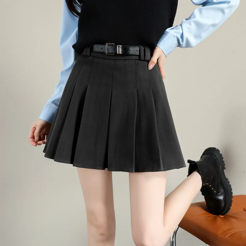 TERRE BLEUE Casual Short Skirts Women's Gray-5