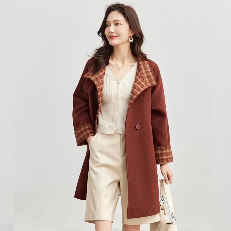 TERRE BLEUE Coats Women's Brick Red-6