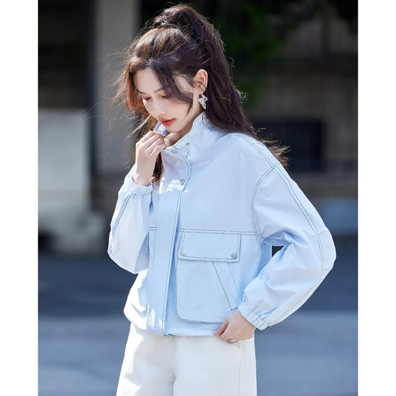 TERRE BLEUE Cropped Coat Women's-9