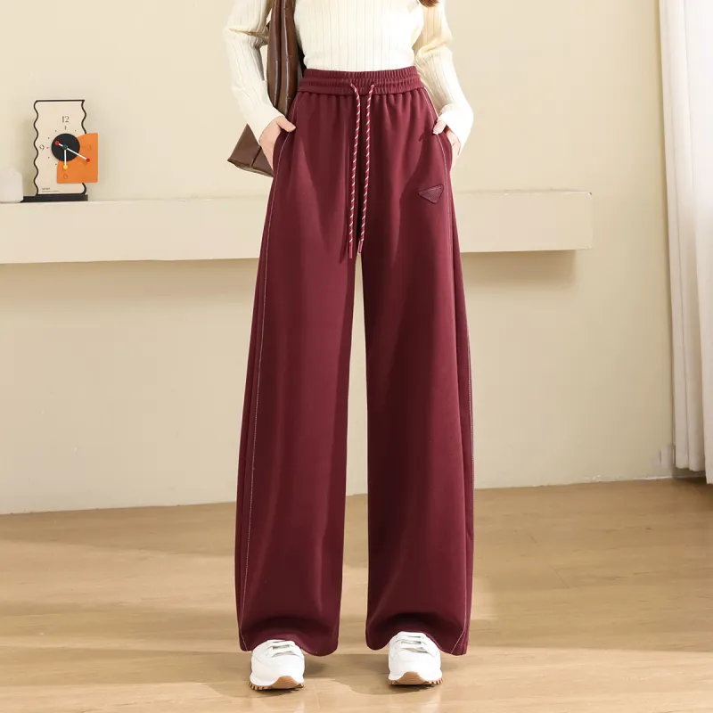 TERRE BLEUE Casual Pants Women's Burgundy-5
