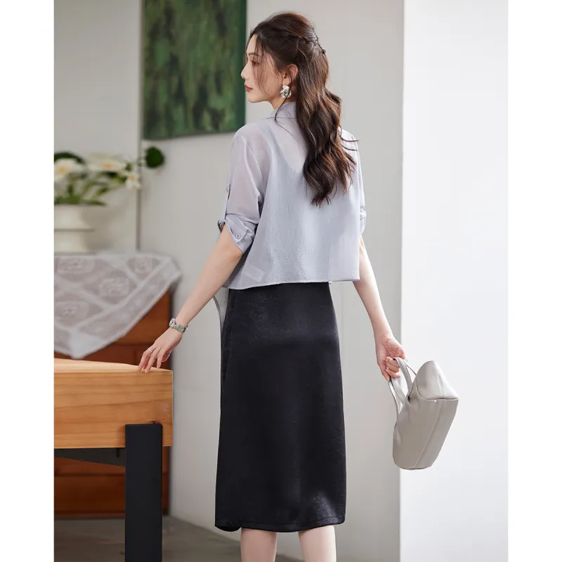 TERRE BLEUE Two Piece Skirt Sets Women's-6