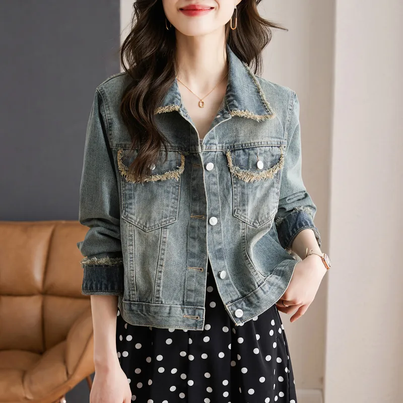 TERRE BLEUE Denim Jacket Women's Light Blue-6
