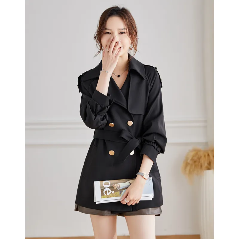 TERRE BLEUE Trench Coat Women's Khaki-10