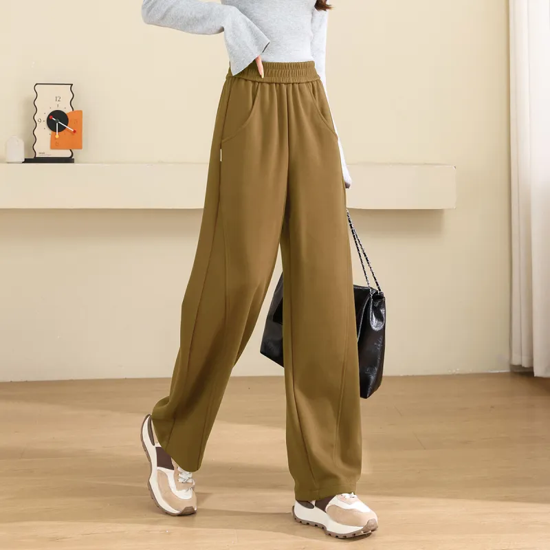TERRE BLEUE Casual Pants Women's Mustard Green-4