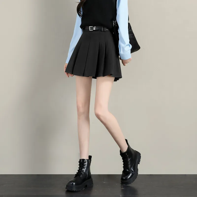 TERRE BLEUE Casual Short Skirts Women's Gray-4