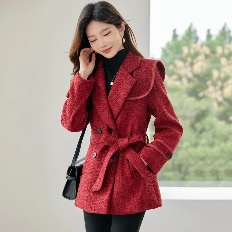 TERRE BLEUE Business Suit Women's Red-2