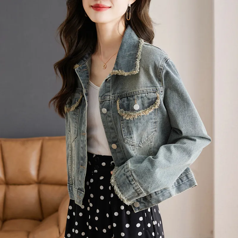 TERRE BLEUE Denim Jacket Women's Light Blue-4
