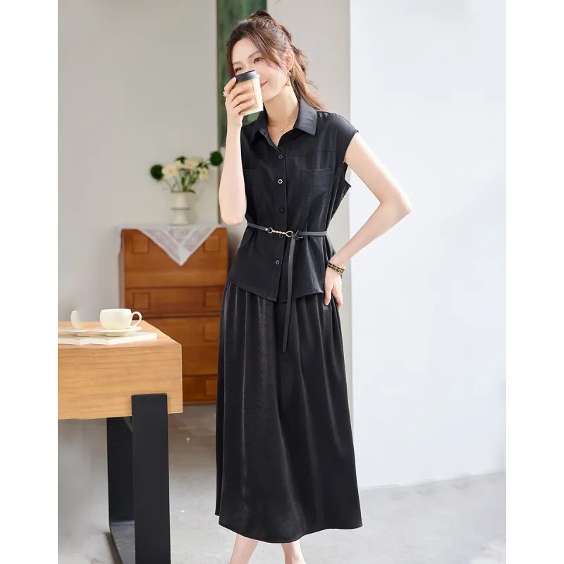 TERRE BLEUE Two Piece Skirt Sets Women's-4