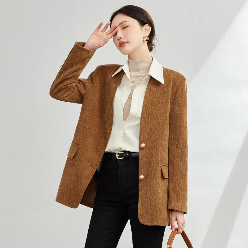TERRE BLEUE Business Suit Women's Coffee-6