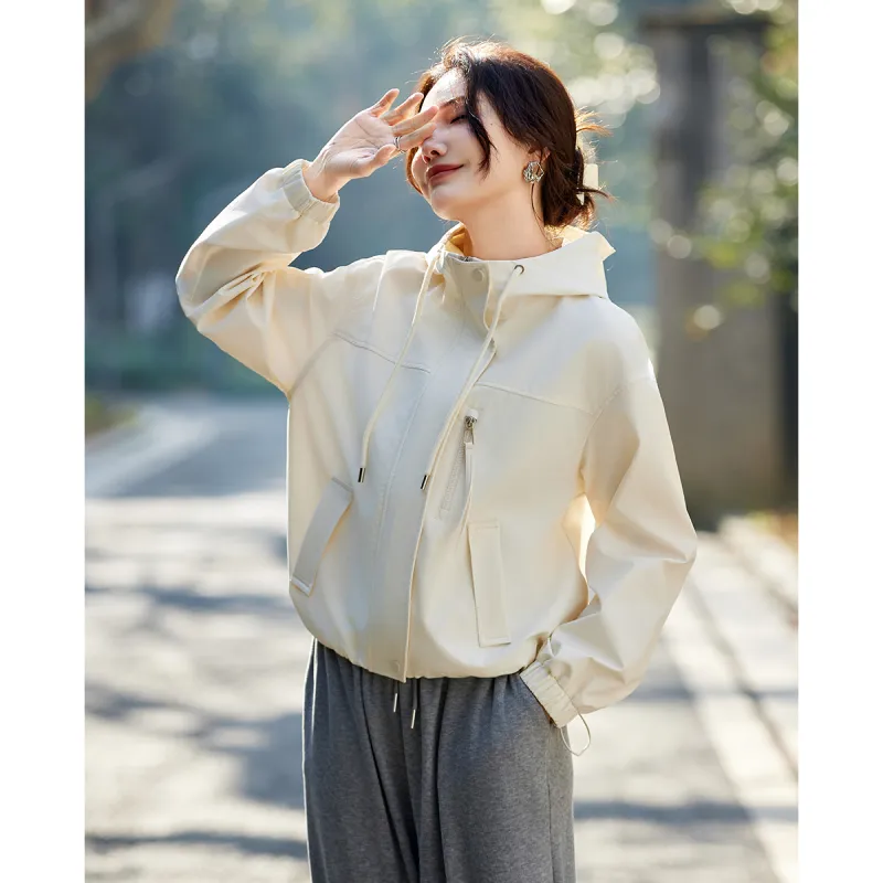 TERRE BLEUE Spring Fall Jacket Loose Fit Women's-14