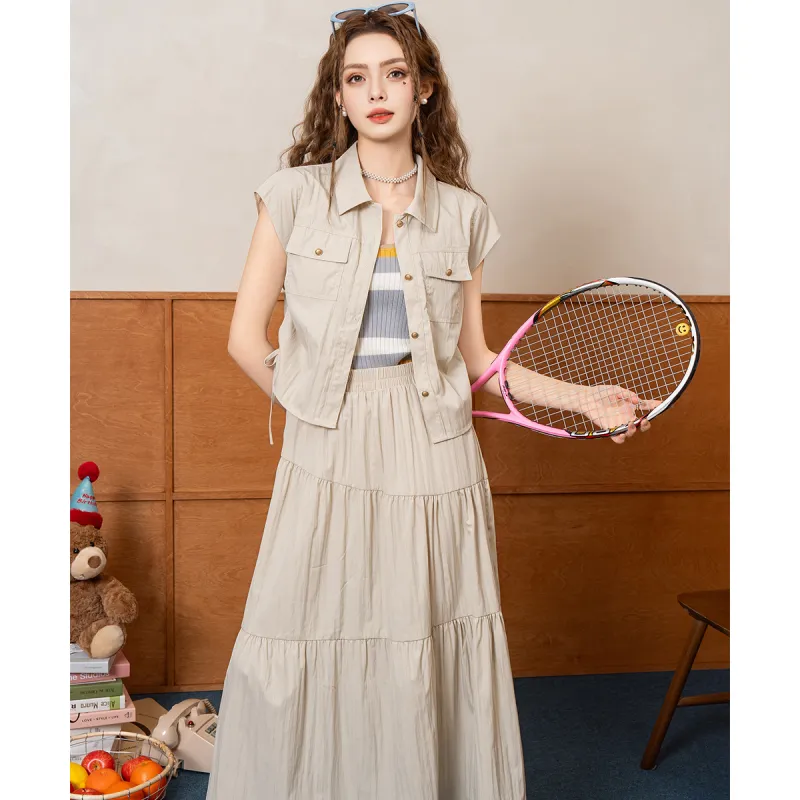 TERRE BLEUE Two Piece Skirt Sets Women's-8