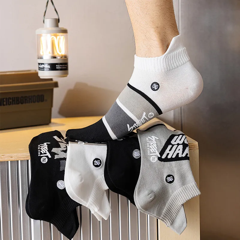 HANADASOX No Show Socks Men's 5 Pack Mixed Color-2
