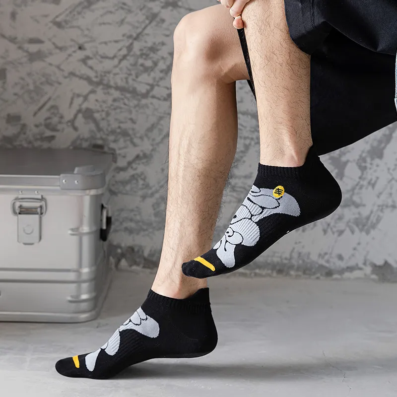 HANADASOX Ankle Socks Men's 5 Pack Mixed Color-3