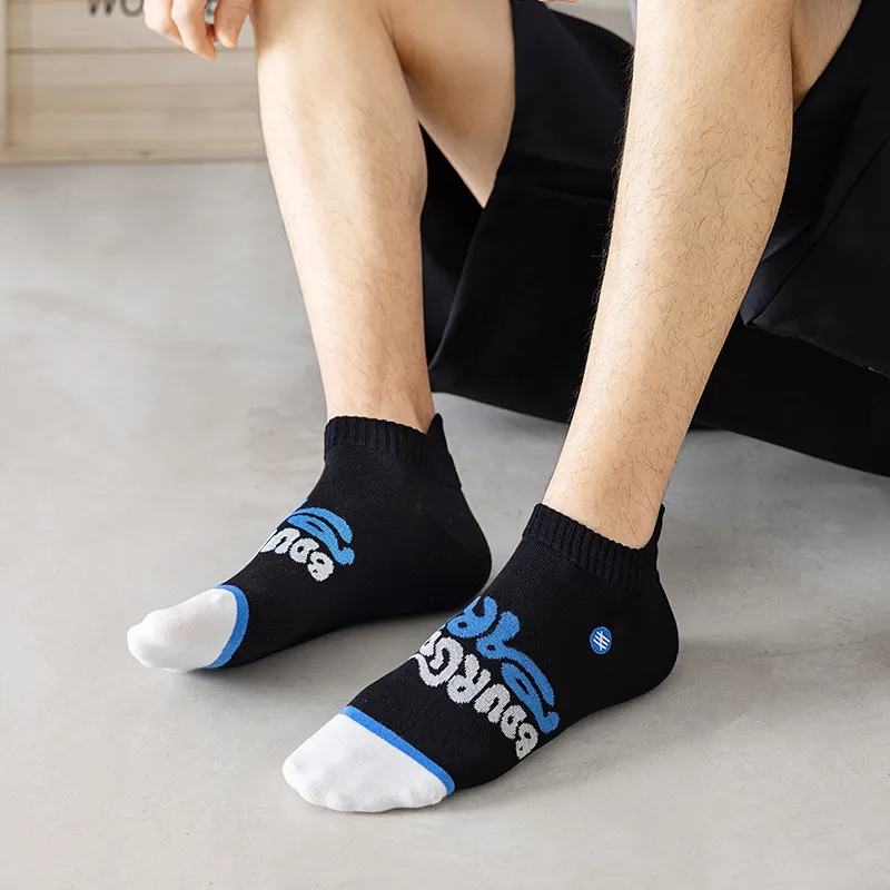 HANADASOX No Show Socks Men's 5 Pack Mixed Color-3