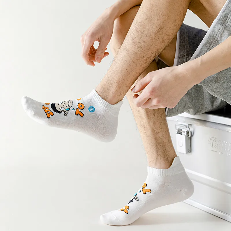 HANADASOX No Show Socks Men's 5 Pack Mixed Color-3