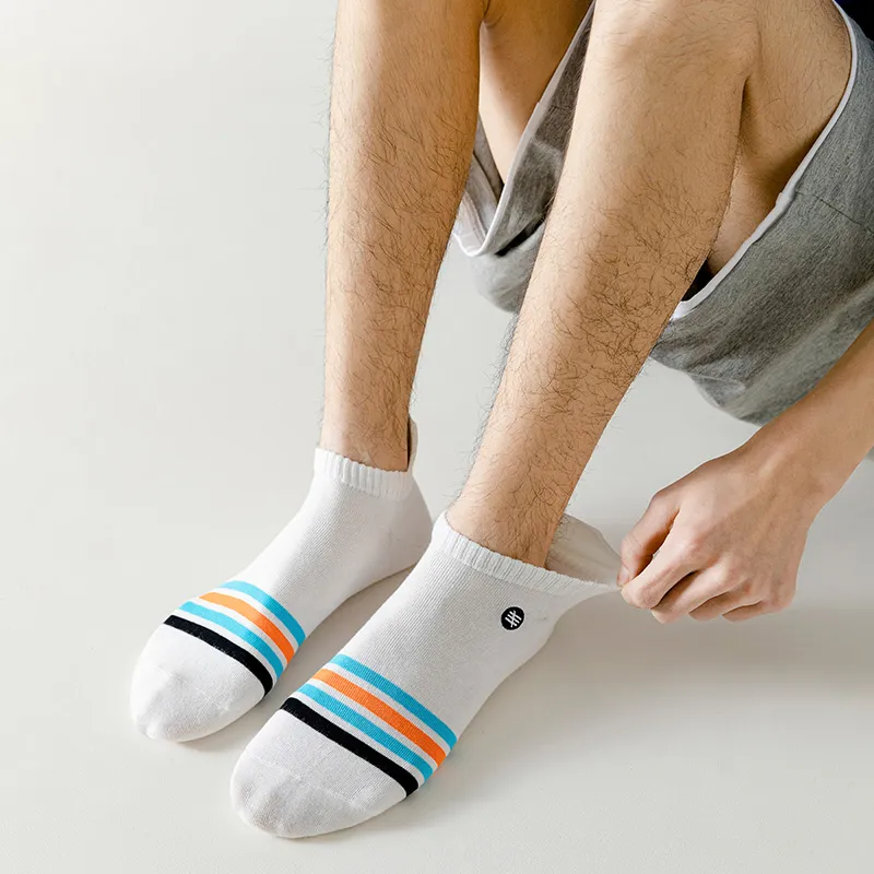 HANADASOX No Show Socks Men's 5 Pack Mixed Color-2