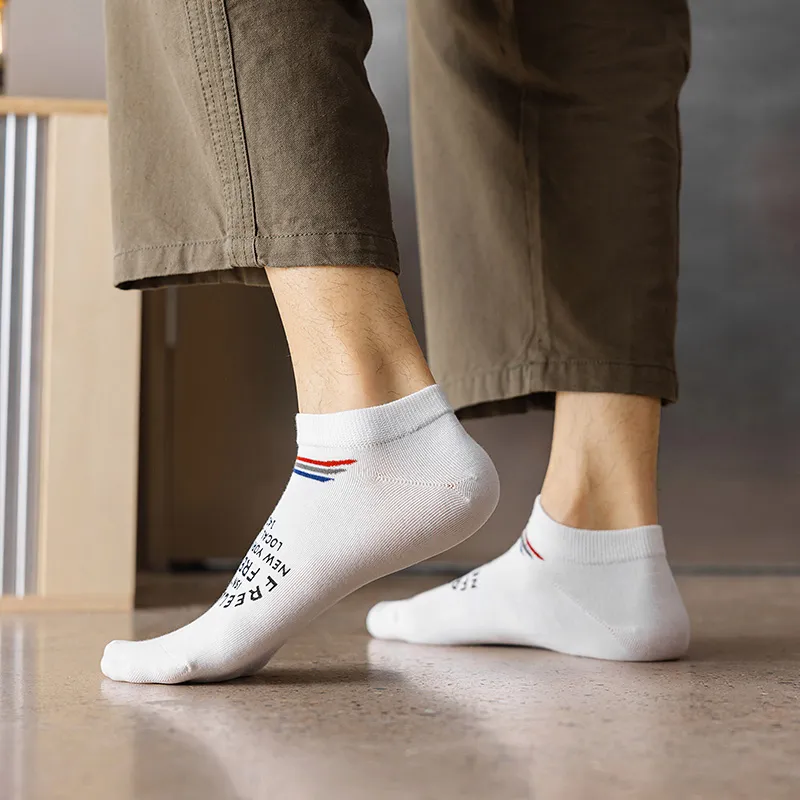 HANADASOX No Show Socks Men's 5 Pack Mixed Color-3