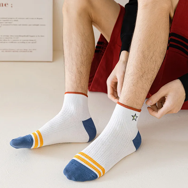 HANADASOX Ankle Socks Men's 5 Pack Mixed Color-4