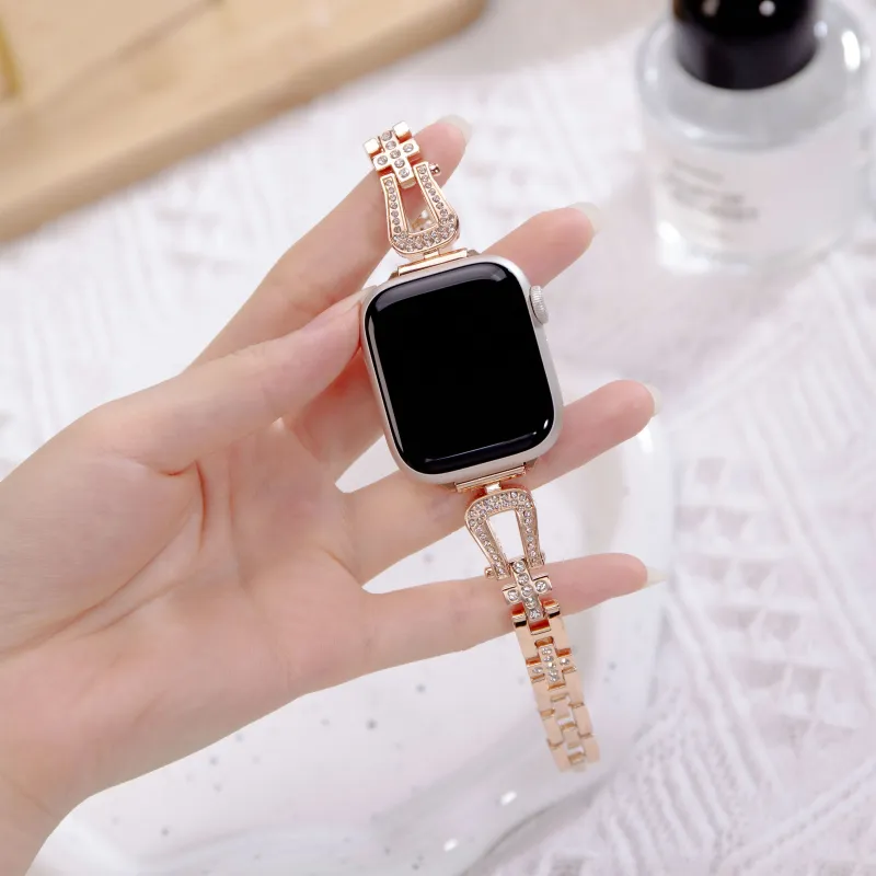 QIAOMISHI Apple Compatibility Watch Band 165mm Zinc Alloy Material-7