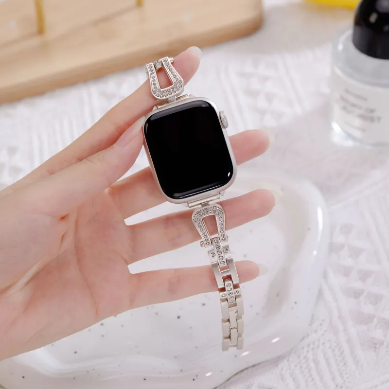 QIAOMISHI Apple Compatibility Watch Band 165mm Zinc Alloy Material-1