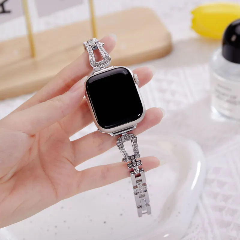 QIAOMISHI Apple Compatibility Watch Band 165mm Zinc Alloy Material-3