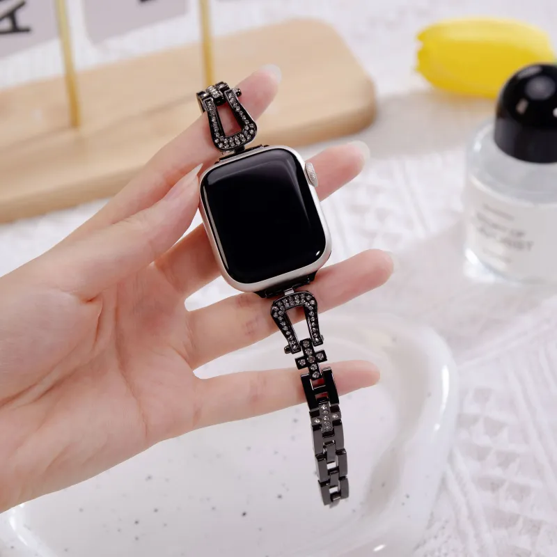 QIAOMISHI Apple Compatibility Watch Band 165mm Zinc Alloy Material-5