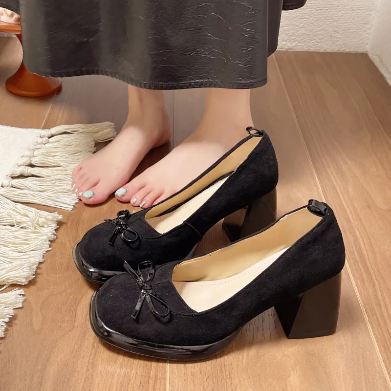 Alxnan Chunky Heel High Heels Women's-1