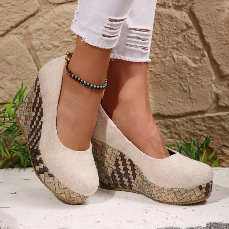 Alxnan Wedge Heel High Heels Women's-9