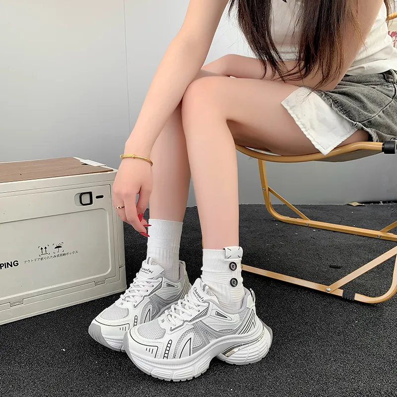 Alxnan Breathable Low Top Chunky Sneakers Women's-2