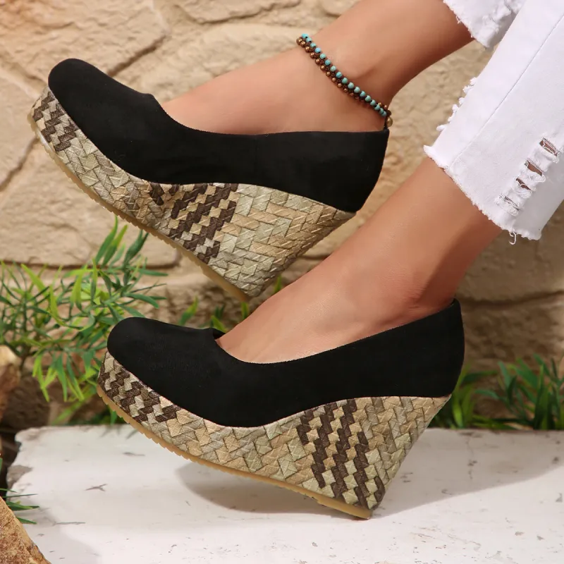 Alxnan Wedge Heel High Heels Women's-4