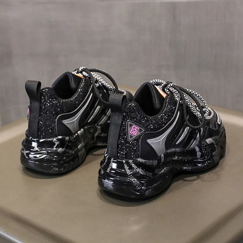 Alxnan Breathable Low Top Chunky Sneakers Women's Box-8
