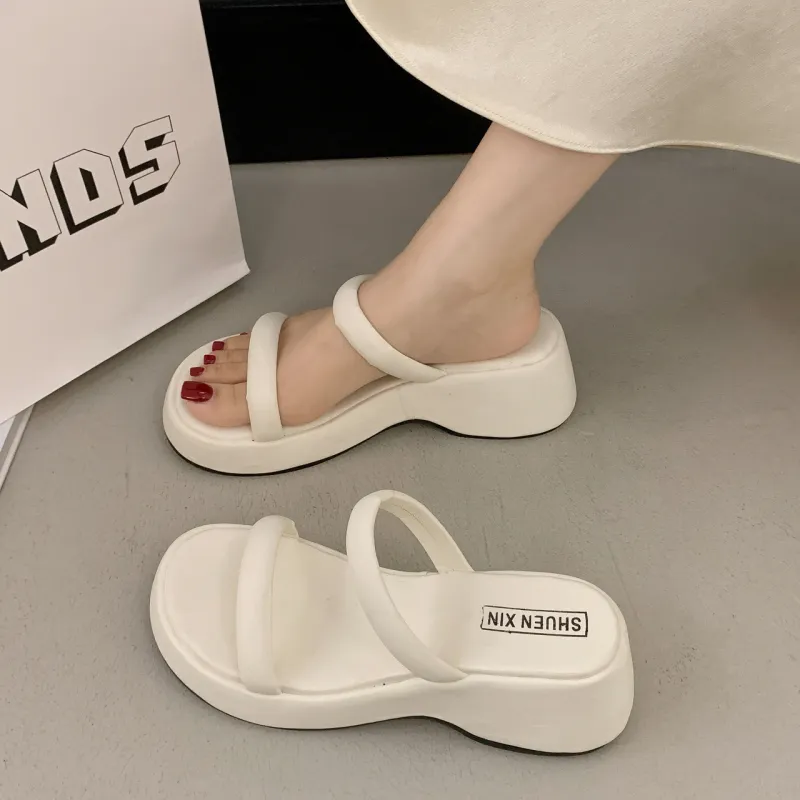 Alxnan Rubber Sole Slip Resistant Slide Slippers Women's-25