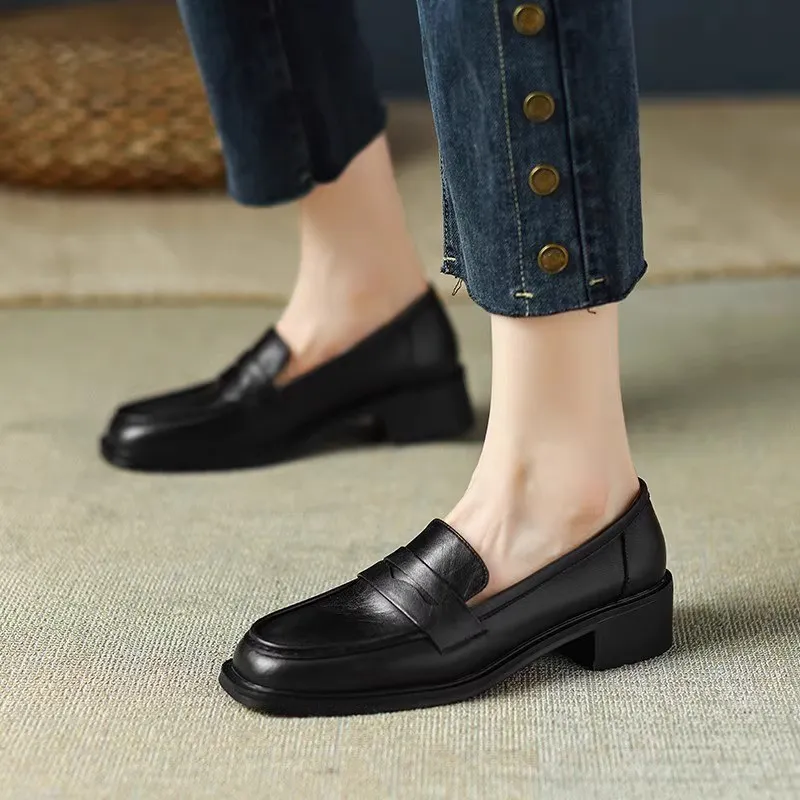 Alxnan Loafers Women's Dark Brown/Black-3