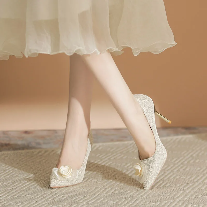 Alxnan Slim Heel High Heels Women's-7