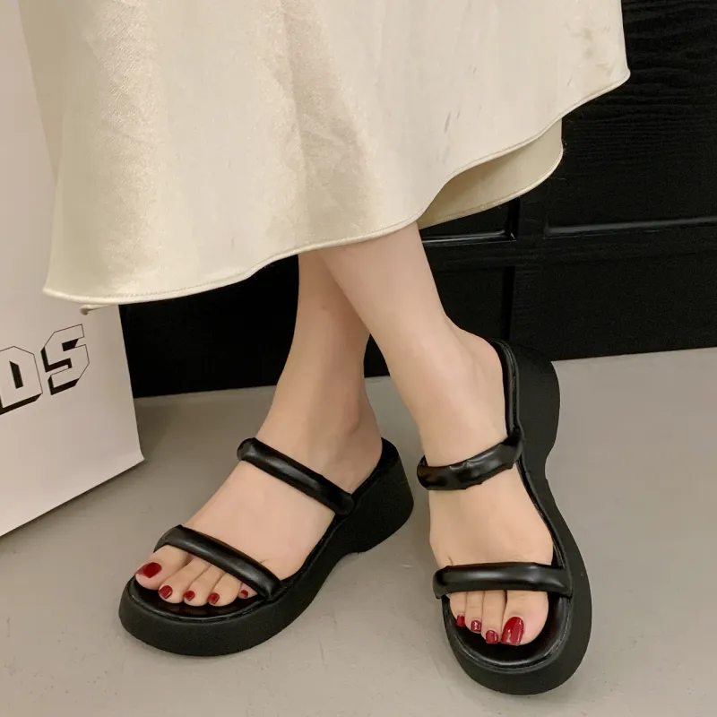 Alxnan Rubber Sole Slip Resistant Slide Slippers Women's-4