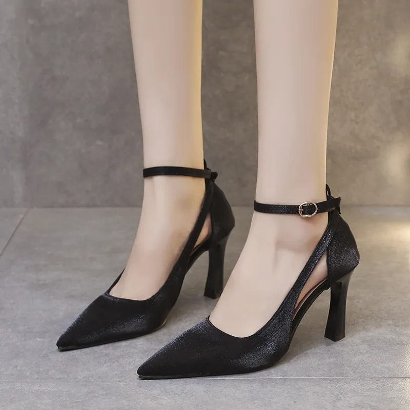 Alxnan High Heels Women's Black/Ecru/Burgundy-6