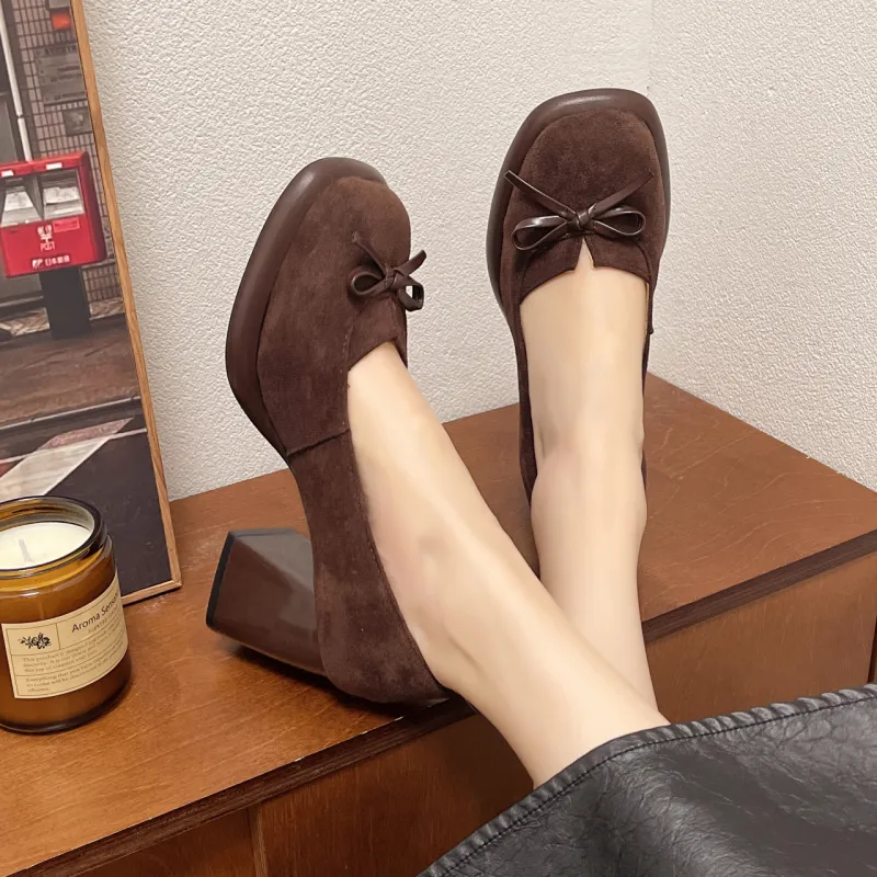 Alxnan Chunky Heel High Heels Women's-16