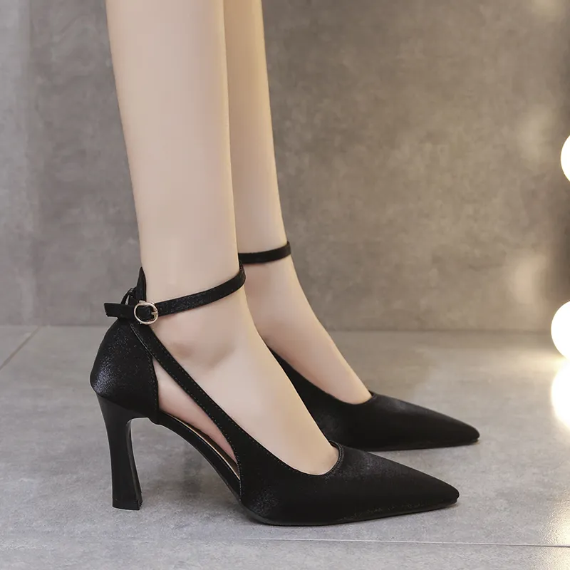 Alxnan High Heels Women's Black/Ecru/Burgundy-7