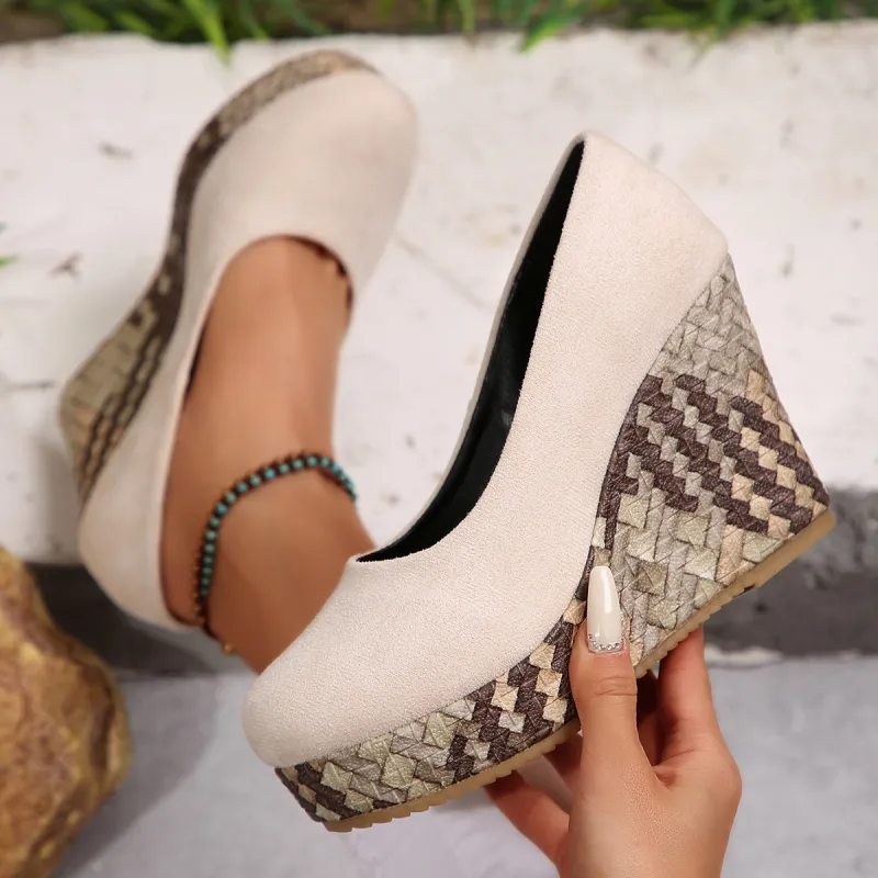 Alxnan Wedge Heel High Heels Women's-6